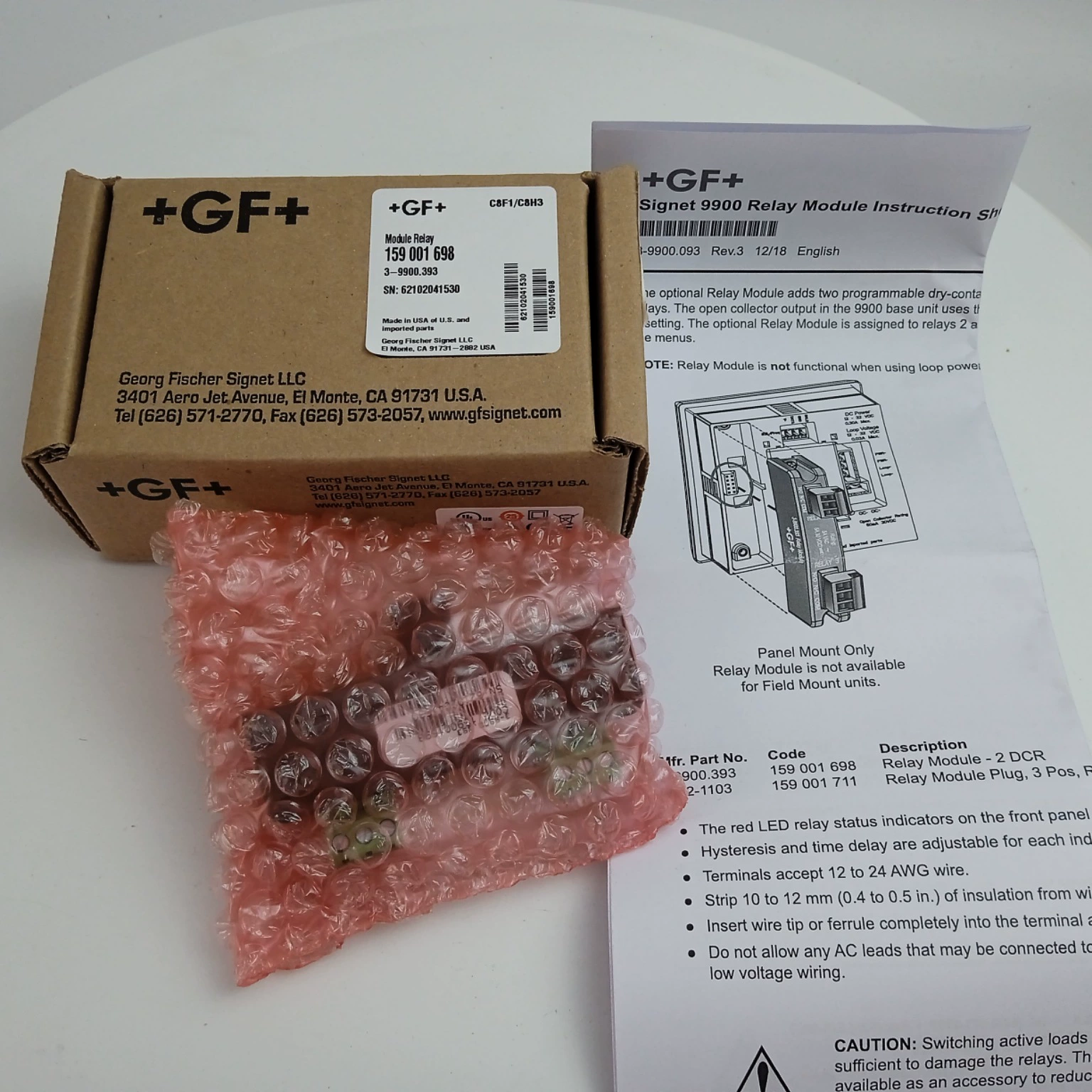 GF Signet Оригинальный релейный модуль 3-9900.393 9900 Передатчик головки измерителя Применимо