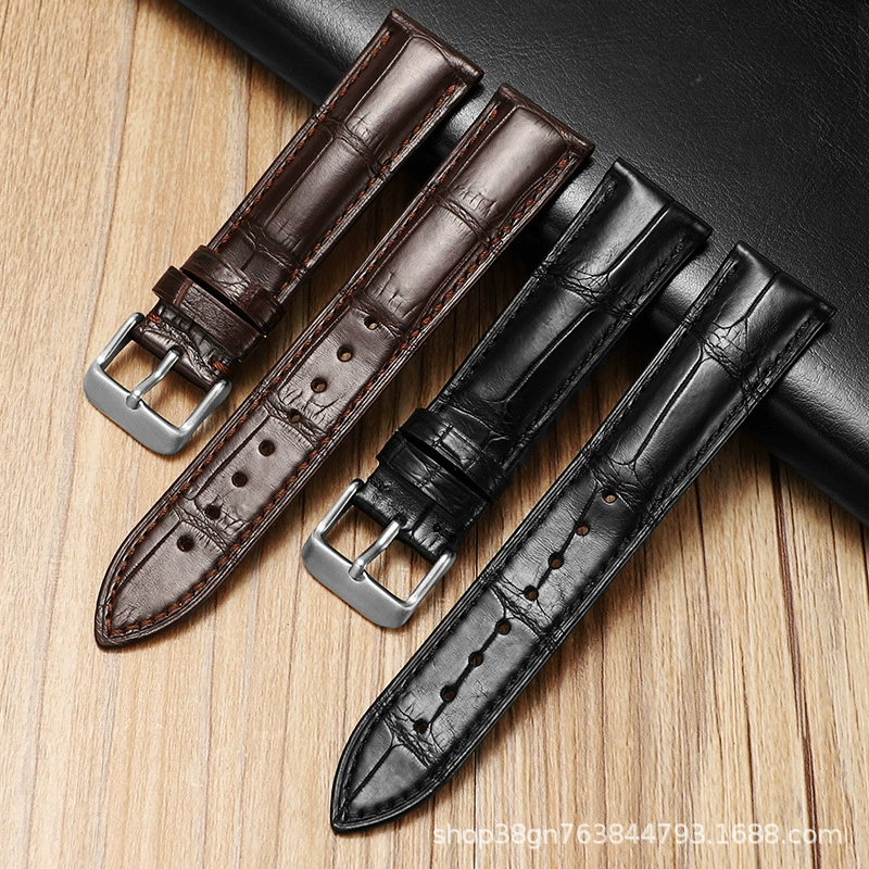 Крокодил Бамбуковый ремешок Фабрика Прямая продажа Аксессуары для часов Кнопка Pin Нил Крокодил для Apple Huawei Samsung