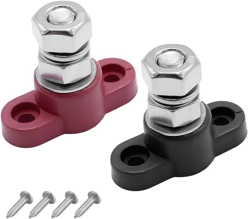 Osilly 2PCS 3\/8 "12V car single stud battery terminal, heavy-duty automatic single screw