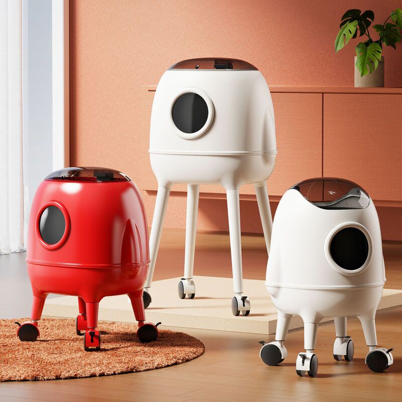 Creative Storage Bin for Living Room, Kitchen, Bedroom, with Wheels, Movable, High-Height Trash Can, No Need to Bend Over, High-Height Trash Bin Creative Storage Bin for Living Room, Kitchen, Bedroom, with Wheels, Movable, High-Height Trash Can, No Need to Bend Over, High-Height Trash Bin