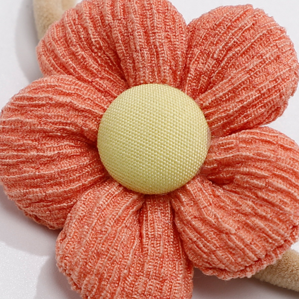Accessori per capelli per bambini estivi europei e americani transfrontalieri, fascia elastica per capelli per bambini, fascia per capelli con fiori carini intrecciata a mano_voghion.com