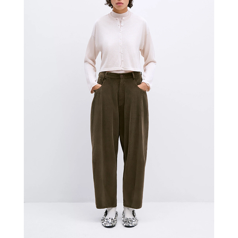 European and American minority corder * corduroy pants children's three-dimensional cutting elastic waist loose casual banana pants