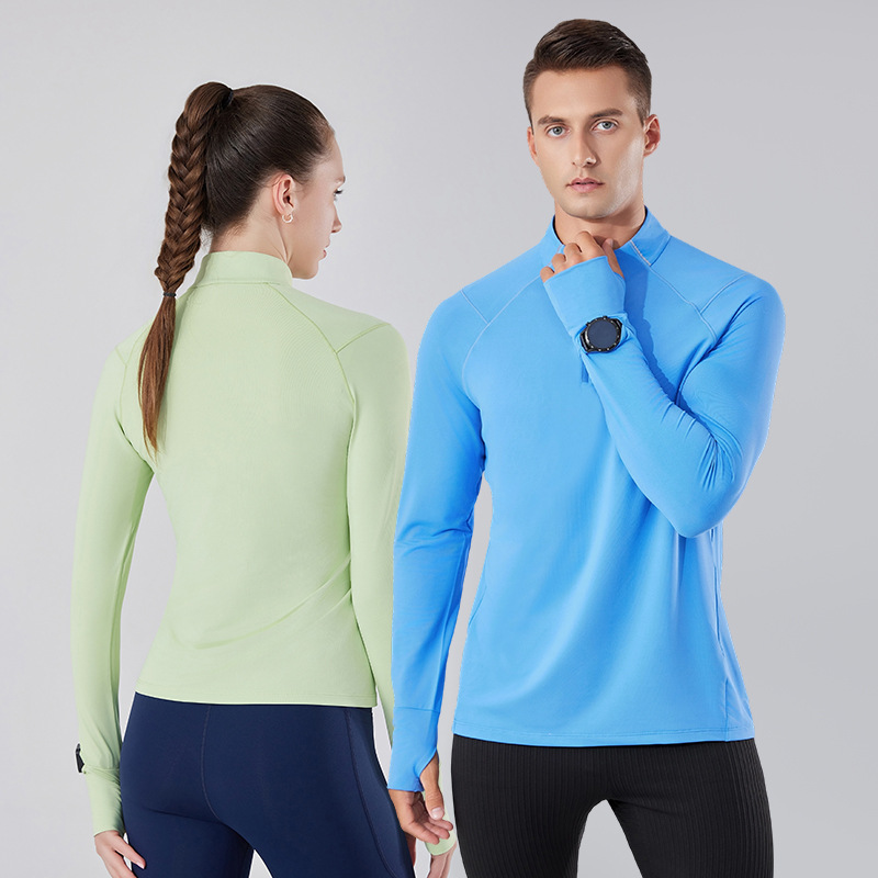 2026 Spring New Quick-Drying T-Shirt for Men and Women, Moisture-Absorbent Training Fitness Clothing, Half-Zip Sports Running Long-Sleeved Clothing