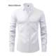 Cross-border Explosions Four-sided Elastic Natural Buckle Men's plus size Shirt Non-ironing Anti-wrinkle Business Hot Amazon Shirt