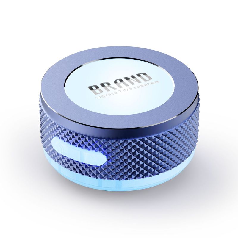 国境を越えた人気のブラックテクノロジー TWS 骨伝導共鳴 Bluetooth スピーカー カラフルな呼吸ライト ポータブル ミニ サブウーファー|undefined