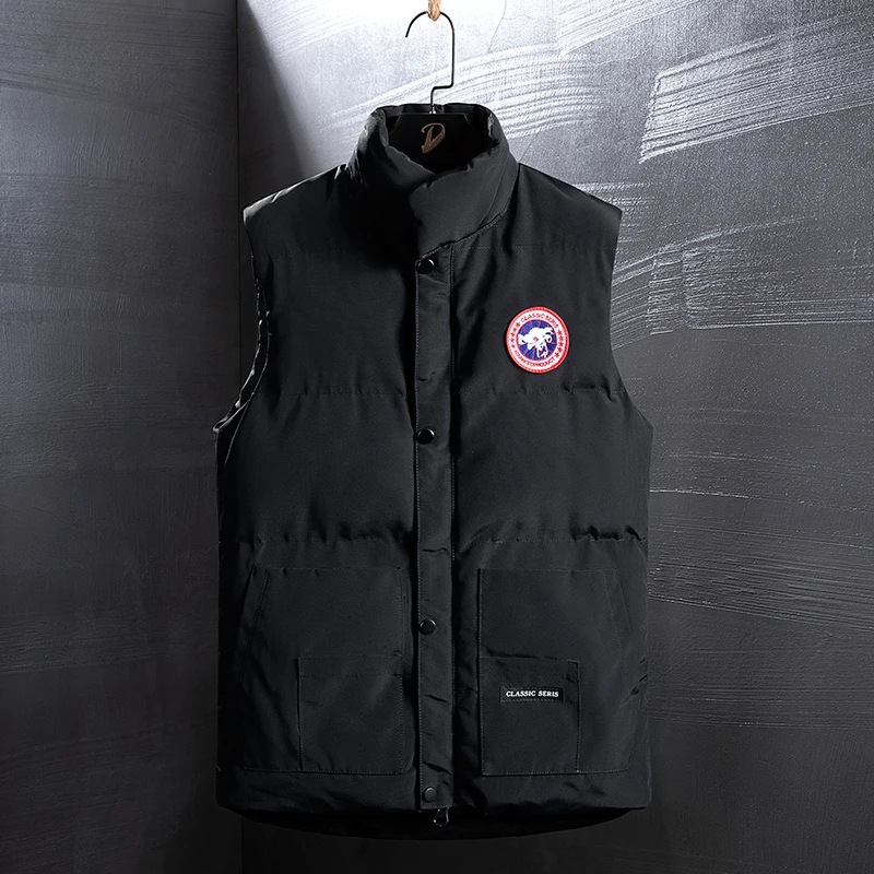 Chaleco de algodón con plumón para hombre, estilo coreano, holgado, moderno, grueso, para otoño e invierno