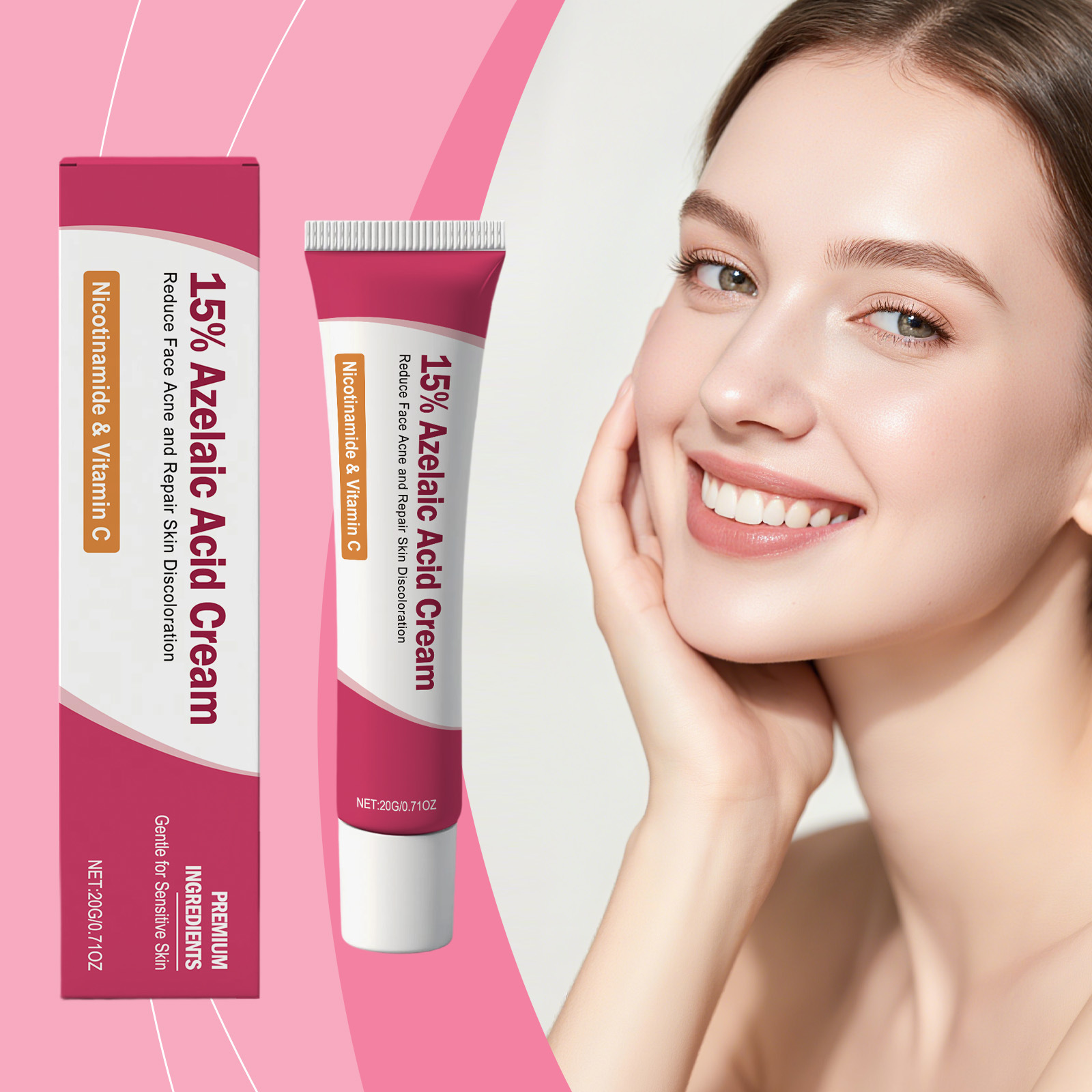 Facial Care Essence Cream Herbal Ingredients Are Gentle and Comfortable for Cleansing Acne-Prone Skin, Leaving It Delicate and Smooth