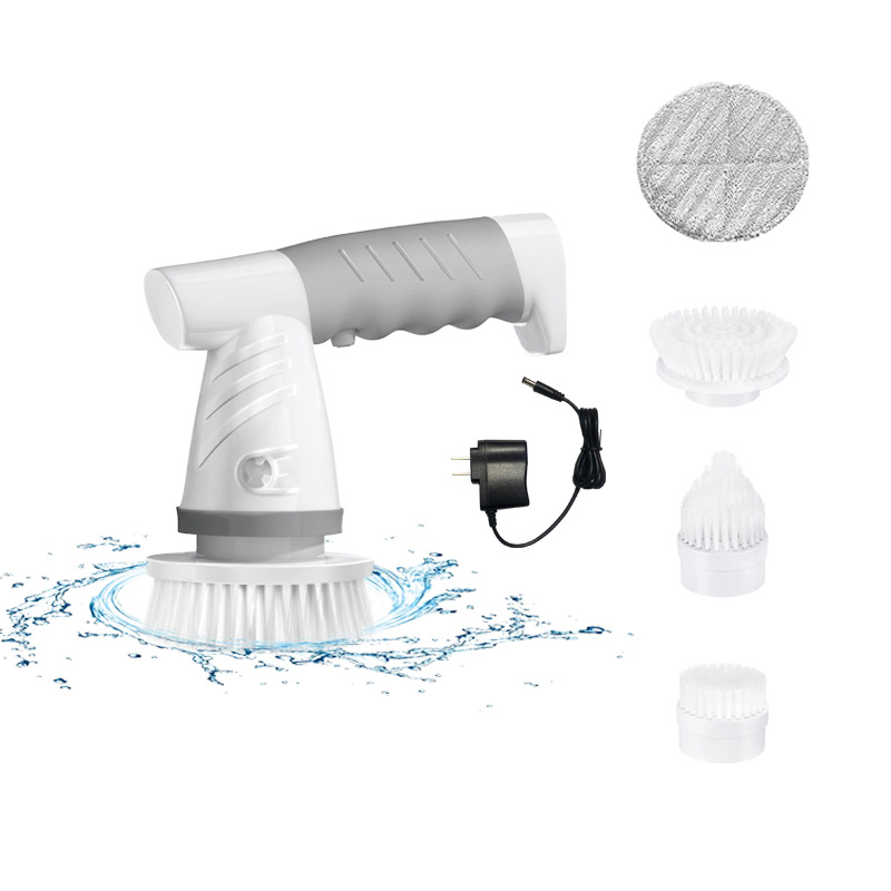 Cocina multifuncional doméstica cepillo de limpieza eléctrica corto cepillo de lavavajillas cepillo de baño cepillo de grietas recargable trapeador giratorio
