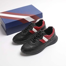 高定真皮男士厚底增高运动休闲鞋老爹鞋透气网布舒适百搭潮男鞋