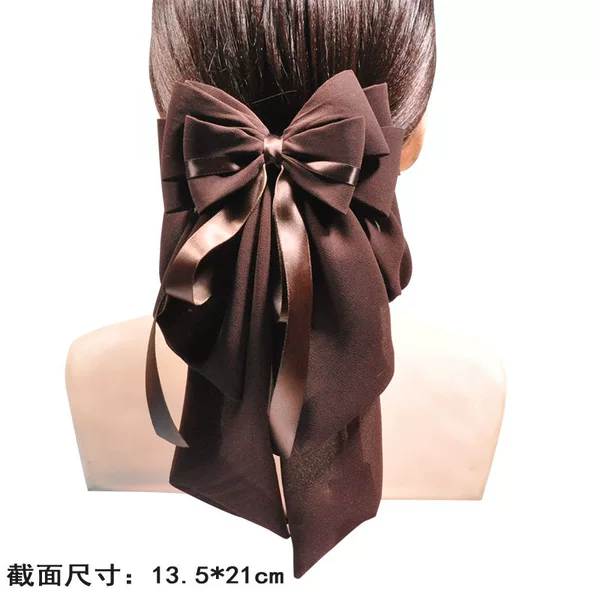 Thai Style Big Bow Hair Accessories Elegant Hairpin Women's Back of Head High Ponytail Clip Head Flower Style Bow