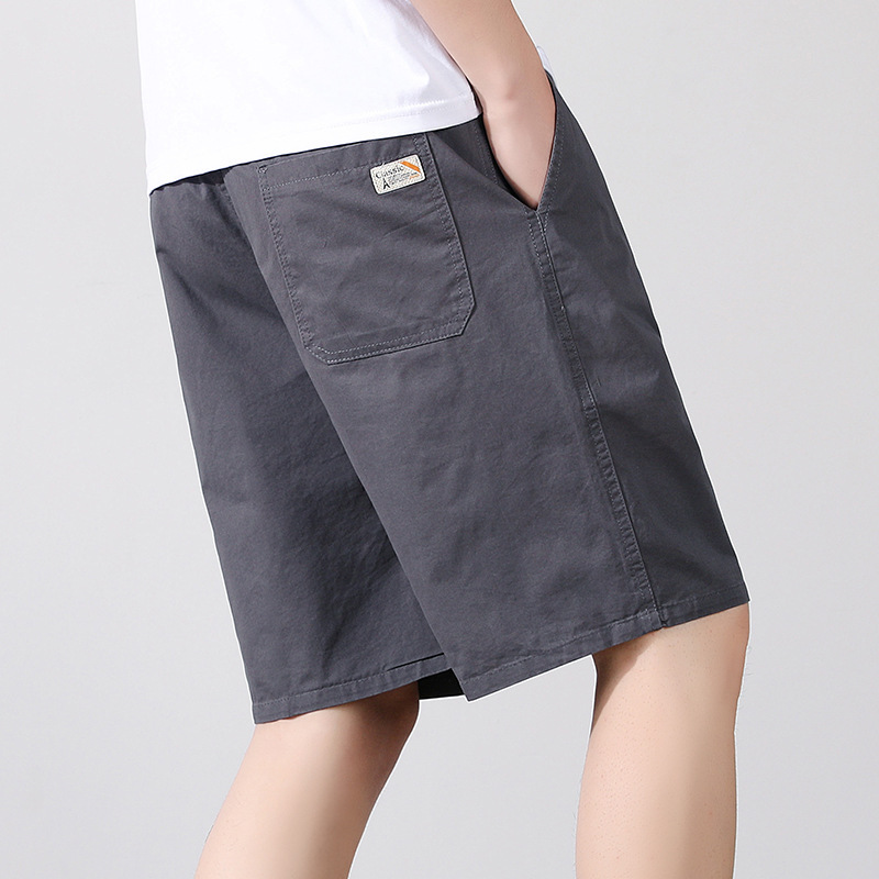 Zuoluo shorts middle-aged casual cropped pants men's summer thin cotton loose work pants outer pants