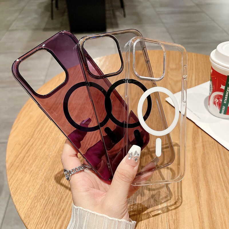 For iphone15promax mobile phone case 13 high permeability 12 magnetic attraction 14 apple 15 hard shell 13 simple PC generation