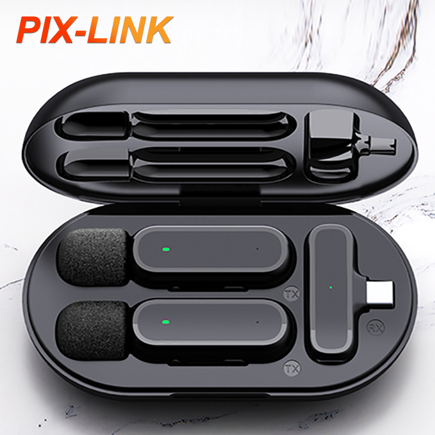 一拖二无线领夹式麦克风手机直播设备领夹无线迷你麦克风户外直播