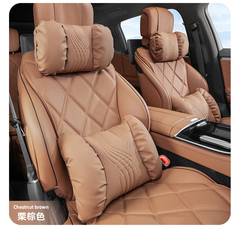2025 New Car Headrest and Lumbar Support, High-End Bubble Cotton Neck Pillow, Comfortable and Breathable Shoulder Pads, Car Headrest Pillow