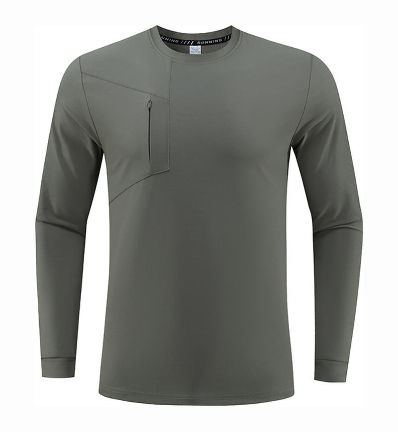 Suéter de manga larga de Dijia, primavera, otoño e invierno, correr al aire libre, ropa de secado rápido, camiseta deportiva de pájaro para hombre, ropa de fitness, transpirable, transfronteriza
