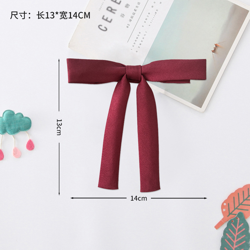 Pajarita para niños nuevo estilo niña estilo universitario flor de cuello color sólido mango largo jk uniforme de mujer cuello flor traje escolar tailandés accesorios