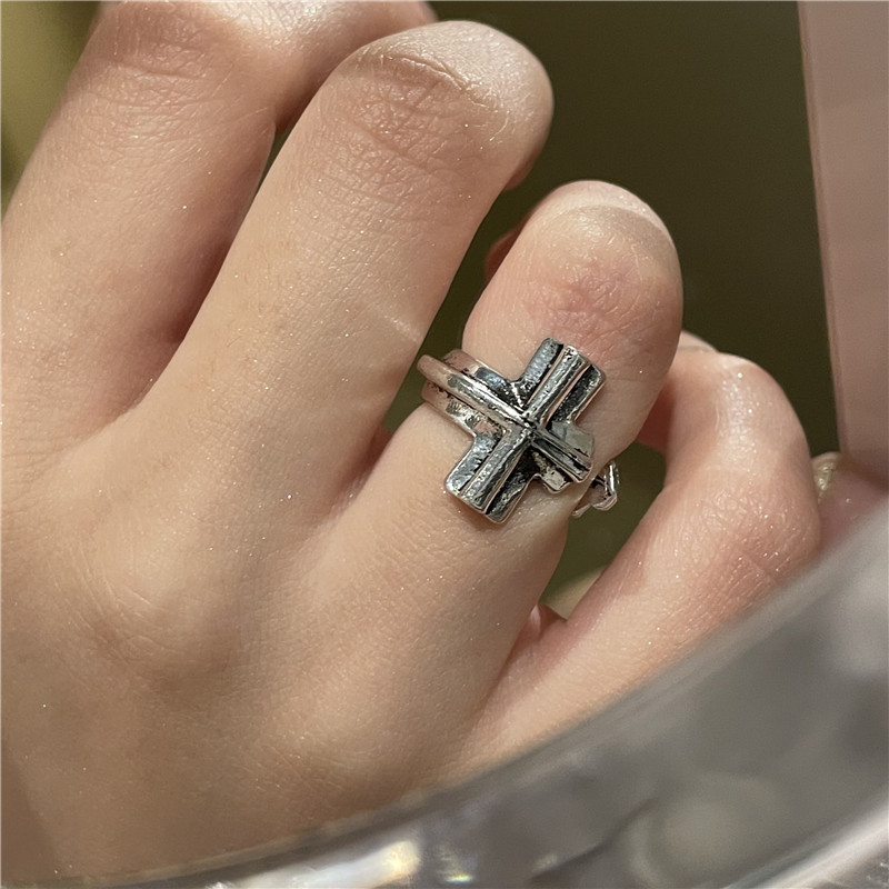 Wholesale Jewelry Simple Cross Winding Opening Ring Nihaojewelry display picture 5