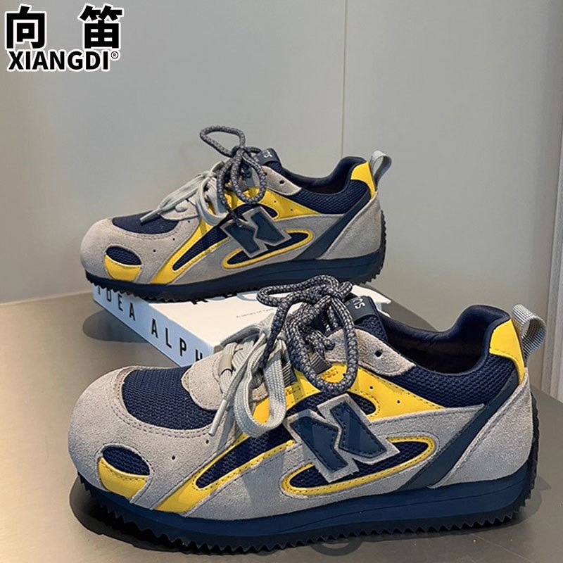 牛皮版红色德训鞋女款软底阿甘鞋子女2025秋季新款百搭休闲运动鞋|undefined