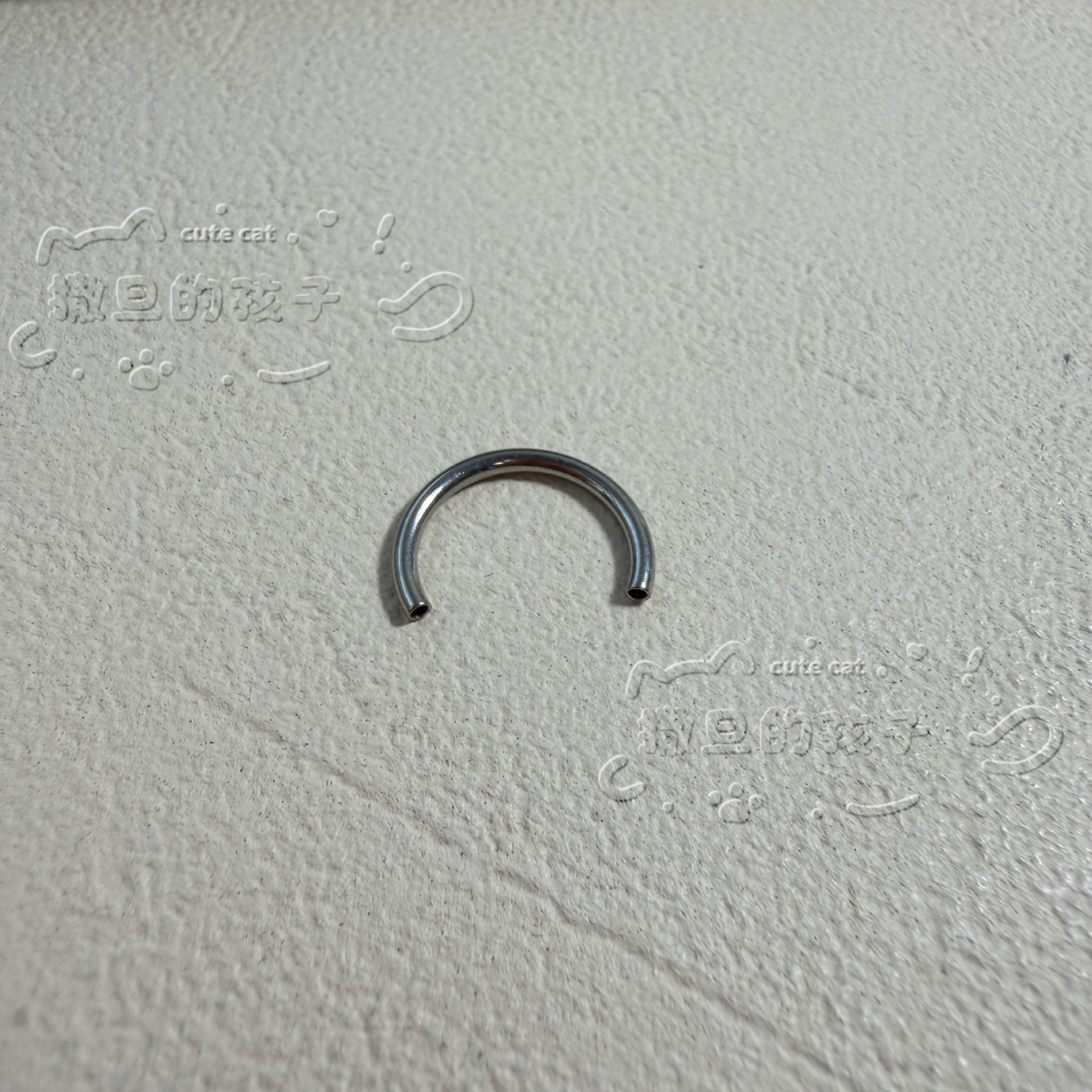 Satan's Child Opal Dragon Claw F136 Titanium Alloy Lip Ring - 12mm Diameter Lip Hoop for Lip, Ear Cartilage Piercing detail image 6