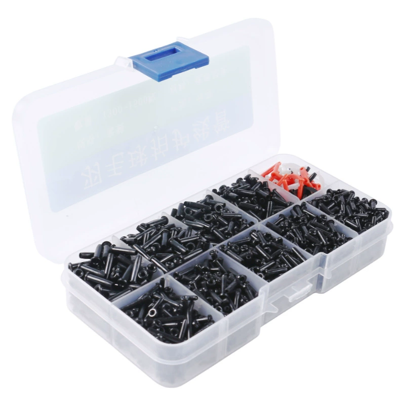 Ракетка для бадминтона черная утолщенная втулка в коробке, смешанное однострочное отверстие, двойное отверстие, двойной гвоздь, все оборудованы