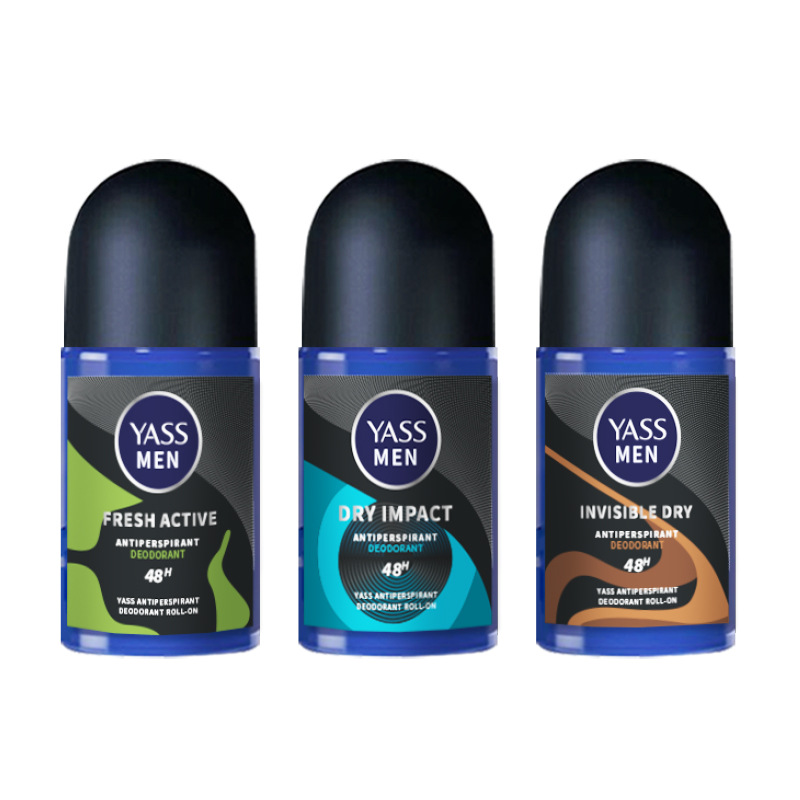 Engelska YASS roll-on bodyspray för män med långvarig doft, antiperspirant, torr och bärbar doft._voghion.com