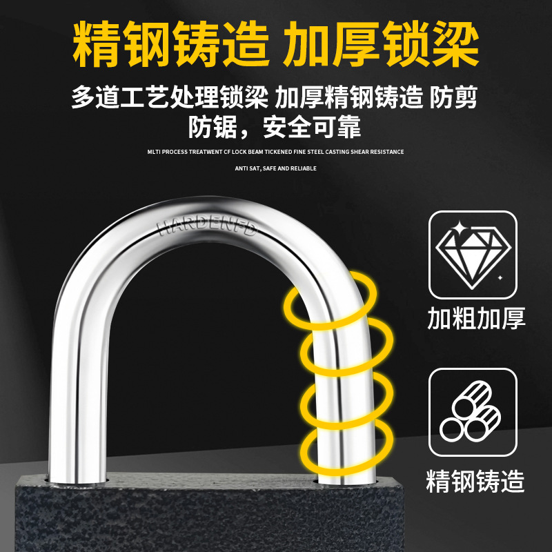 Candado original para seguridad de puertas, llave universal, cerradura impermeable y resistente al óxido de 50 mm, cerradura universal, cerradura pequeña, cerradura de apertura simple para puerta principal.