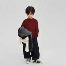 2025秋冬童装新款儿童基础百搭长袖T恤男童柔软保暖半高领打底衫