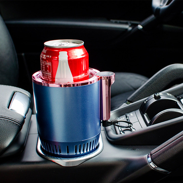 Cross-border car smart hot and cold cup car beverage cola fast cooling heating cup portable small car refrigerator