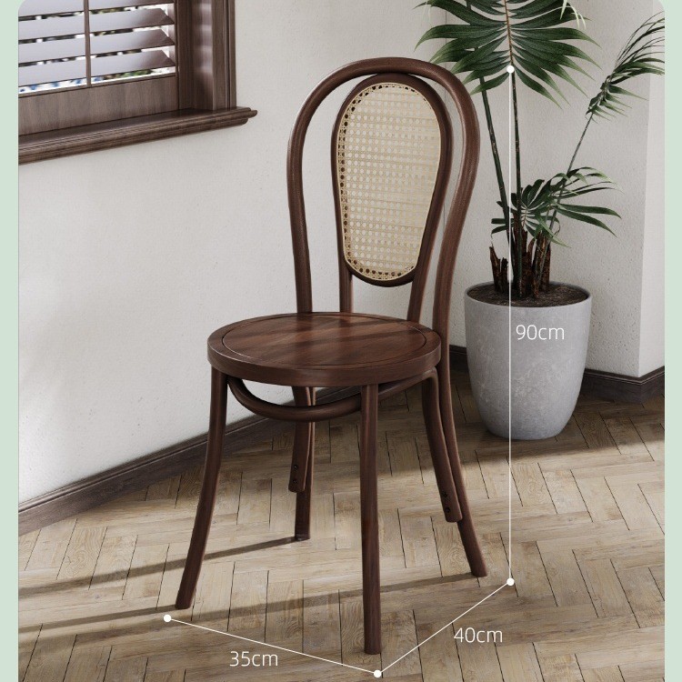 Mesa y silla de cafetería americana retro francesa panadería de comida ligera dulces tienda de azúcar y agua bistrona mesa de madera maciza image 7