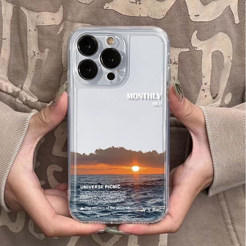 Cover protettiva per iphone con design alba sul mare_voghion.com