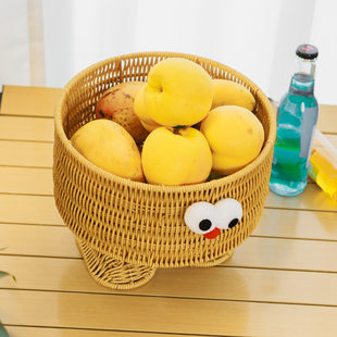 Cute table woven storage system, storage basket, bread