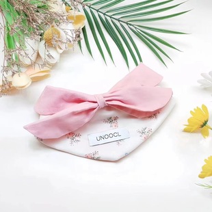 Pet Tie Floral Small Rose Medium and Small Dog Accessories Cat Four Seasons Spring and Summer Matching Internet Celebrity Scarf Slippery Towel