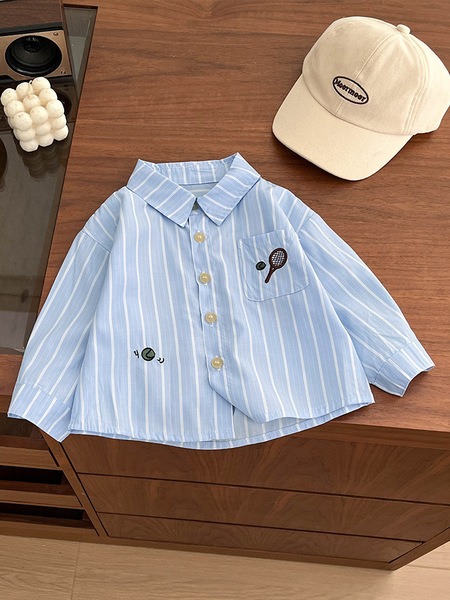 Children's autumn retro shirt for boys for early age