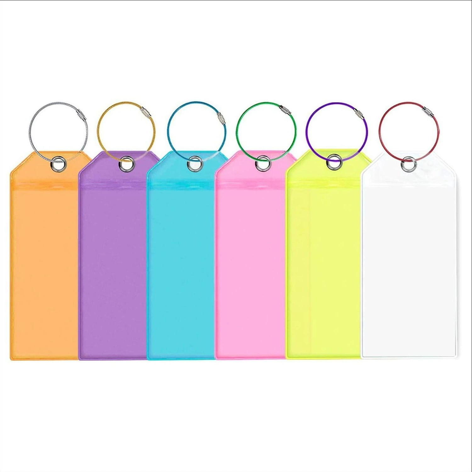 Luggage Tag цветной стальной трос ПВХ флуоресцентный цвет круизный багажный знак посадочный талон