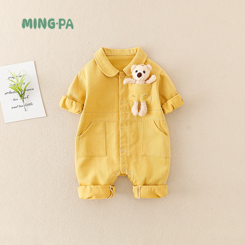 Mingpa Baby Clothes Autumn Newborn Boy's Overalls Spring and Autumn Outwear 