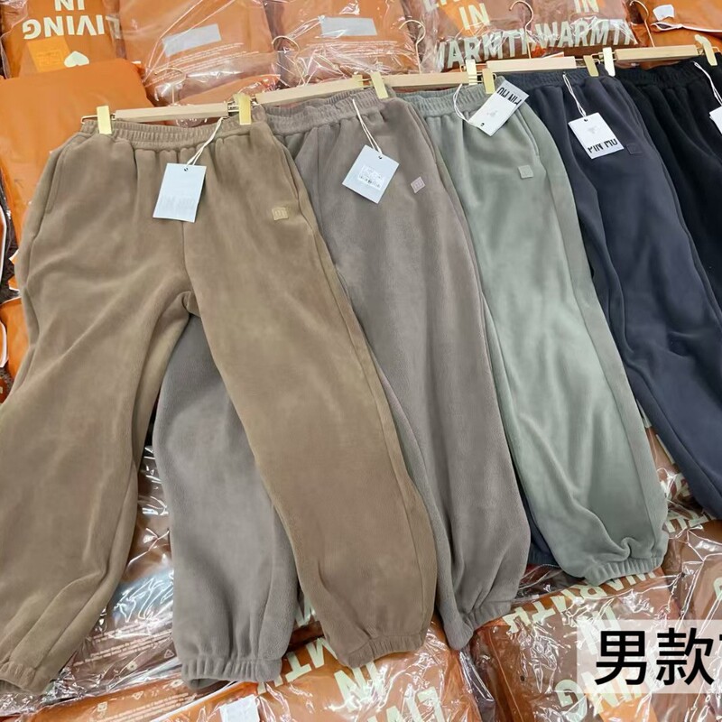 25 New Models of Men's Couple's Comfortable Double-Sided Fleece Polar Fleece Home Walking Anti-Pilling Warm Pants