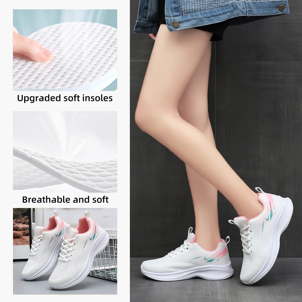 Zapatos de Mujer Versátiles de Primavera, Nuevo Estilo, Tejido Transpirable, Zapatos Casuales, Zapatos Transfronterizos, Suela Suave, Zapatillas Cómodas, Zapatos Individuales