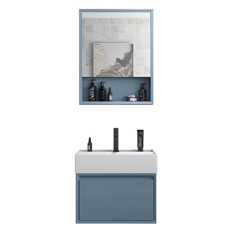 Gabinete de baño de roble combinación de baño lavabo pequeño apartamento inodoro lavabo gabinete inteligente lavabo