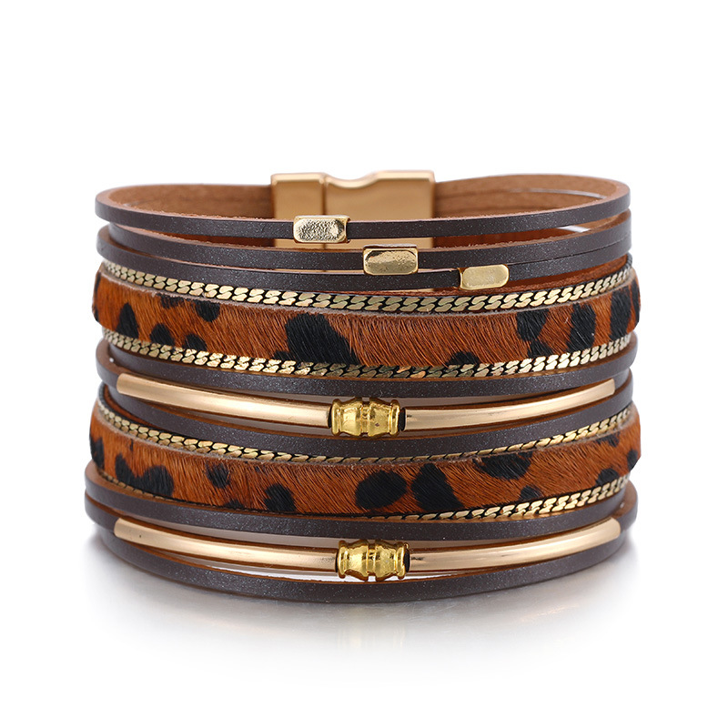 Bohemian Geometric Pu Leather Braid Womenu0027S Bracelets