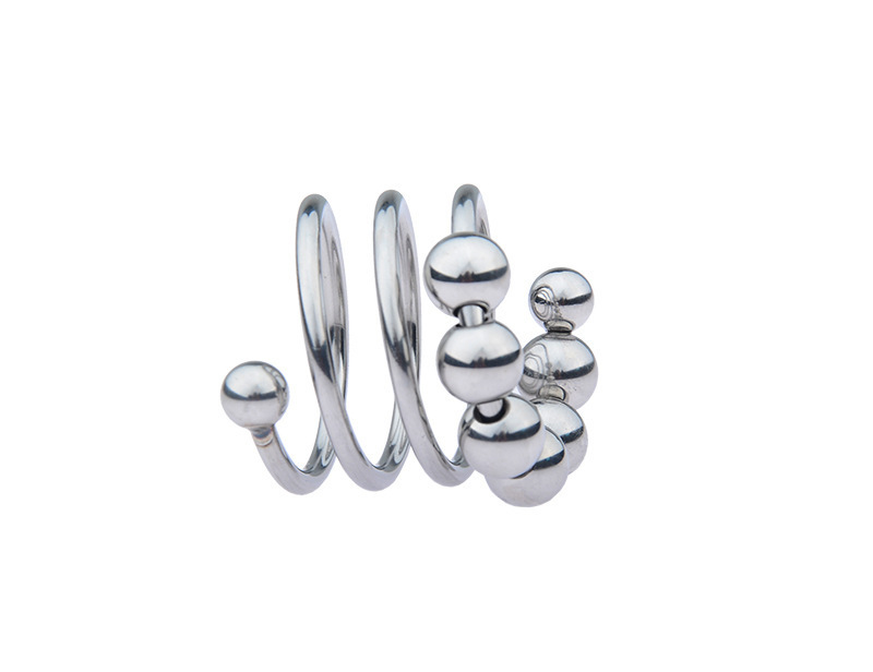 Metal Ball Lock Cock Ring, 40mm Inner Diameter, Delayed Ejaculation Support — detail image 10