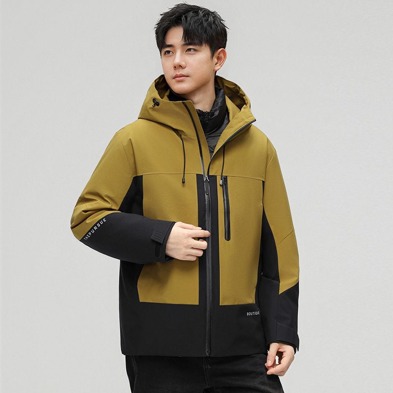 [New National Standard % down - Classy down Jacket] Three-In-One down Jacket for Men, Outdoor Mountaineering Jacket, down Jacket for Men