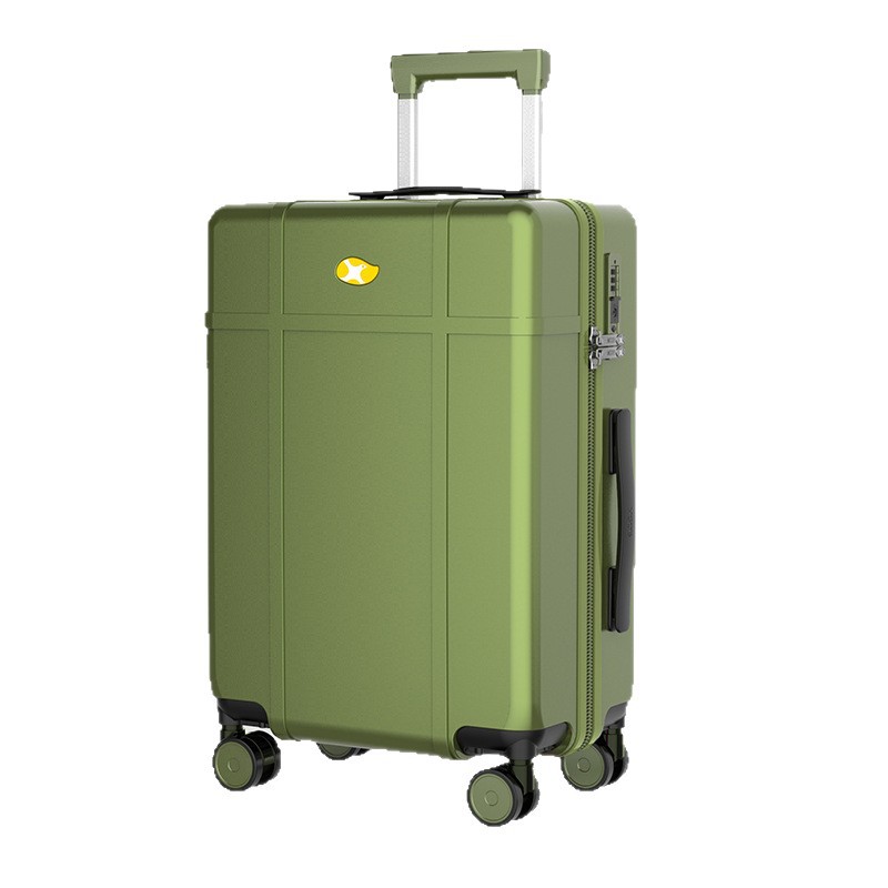 Vali nhựa PC 20 inch chống rơi, bề mặt bóng, bánh xe đa hướng, khóa mật khẩu cao cấp — màu đen