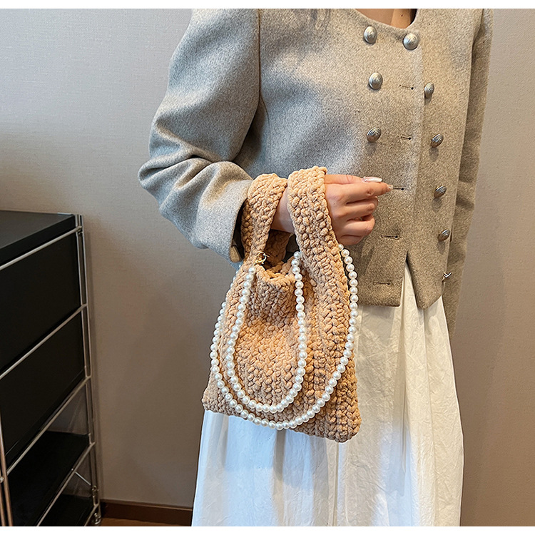 Women's Medium Knit Color Block Elegant Open Handbag display picture 6