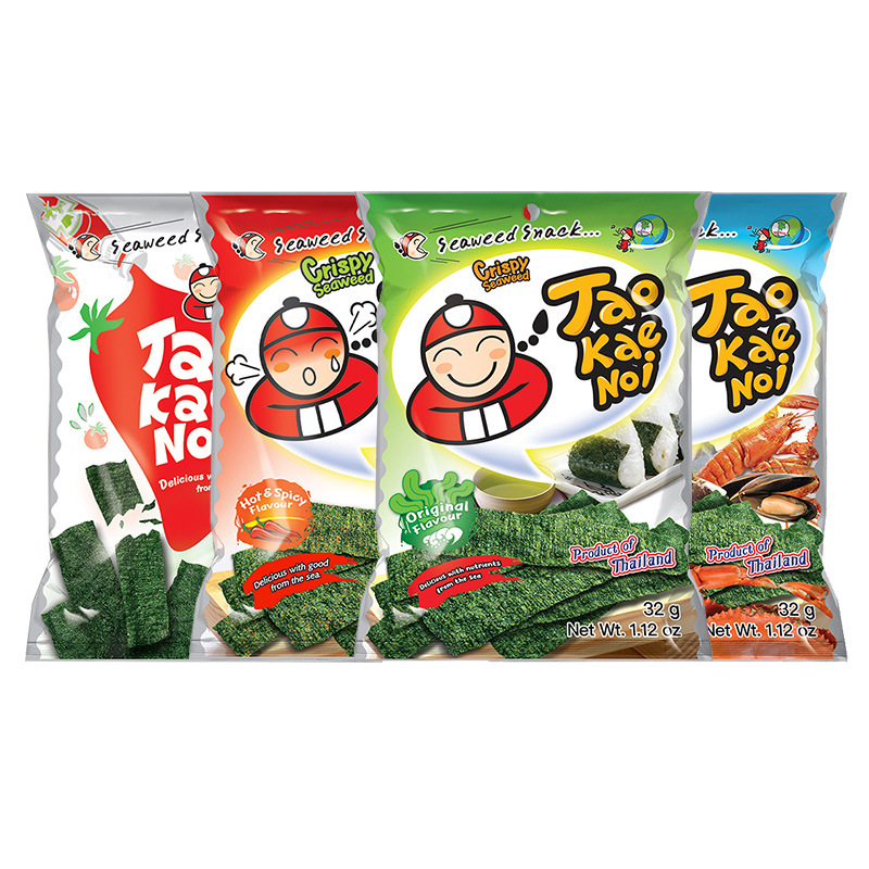 老板仔泰国进口海苔片原味即食儿童紫菜休闲食品解馋小零食小老板