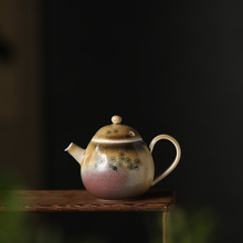 手绘雏菊粉彩茶壶陶瓷功夫茶具套装单壶景德镇手绘茶具鬼志野茶壶