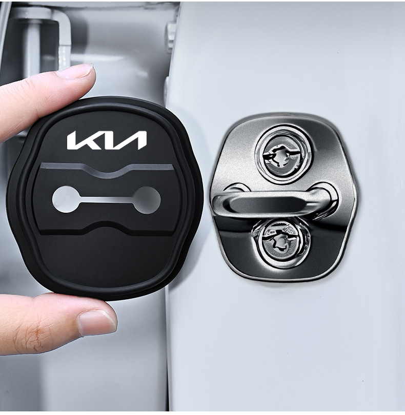 Suitable for Kia Door Lock Cover Silicone Protective Cover K3 Sportage Ev5 Seltos Zhipao Auto Accessories Modification