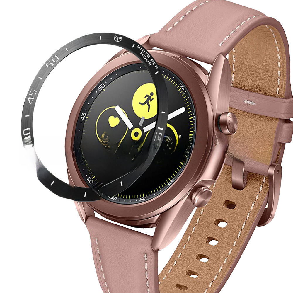 適用三星galaxy watch3金屬表圈 watch3表環鑲鑽保護圈鋼圈鋁圈