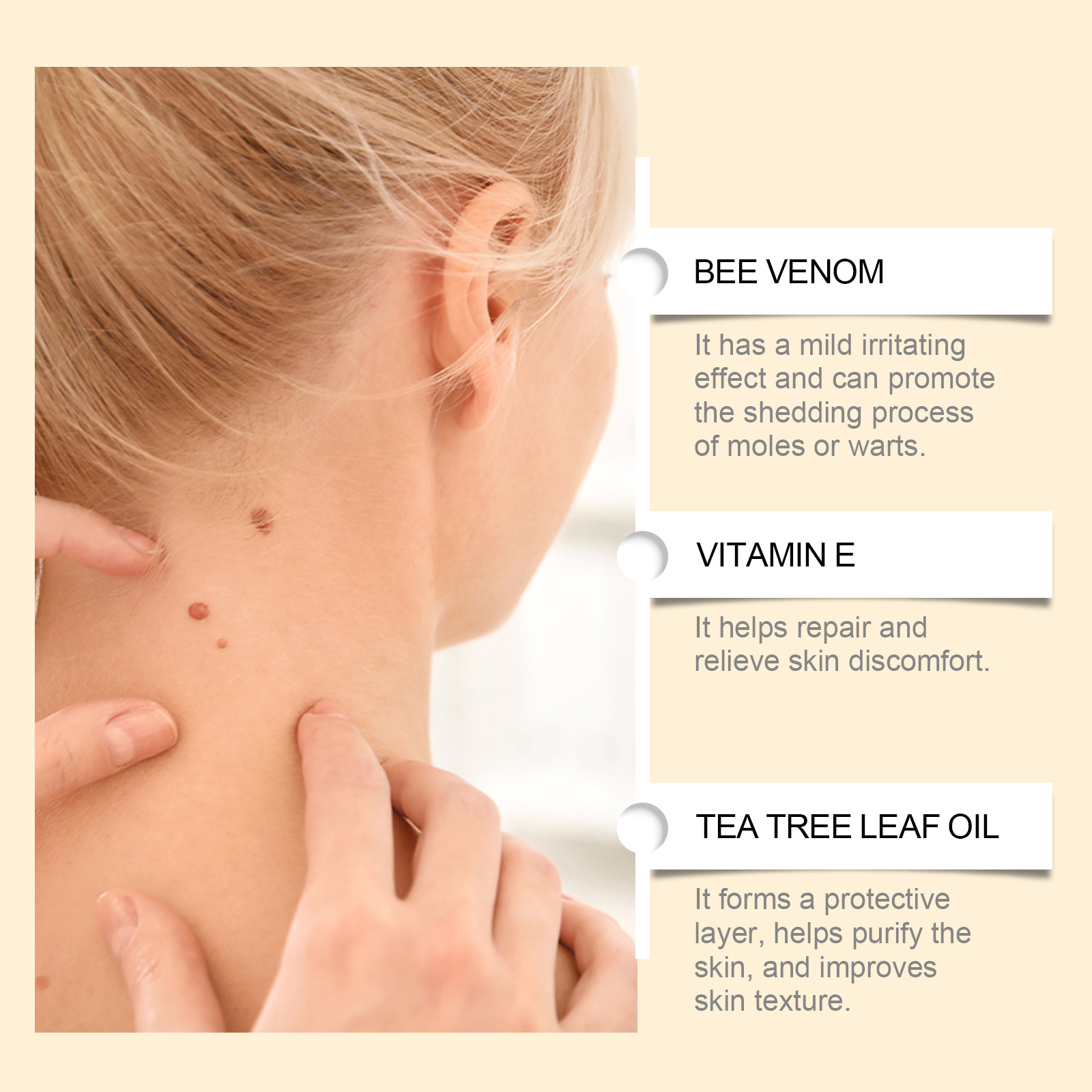 HouKea Bee Venom Cleanser, suave limpieza facial, cuerpo y piel, crema de limpieza suave para la piel. image 5