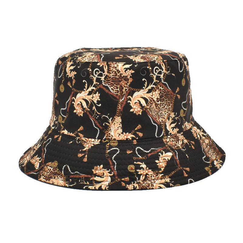 Unisex Fashion Skull Printing Wide Eaves Bucket Hat display picture 3