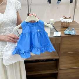 2026新款女童甜美可爱荷叶边无袖上衣短裤两件套夏季套装26149